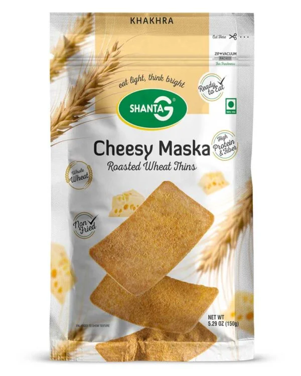 Cheesy Maska Khakhra Wheat Thins - Roasted