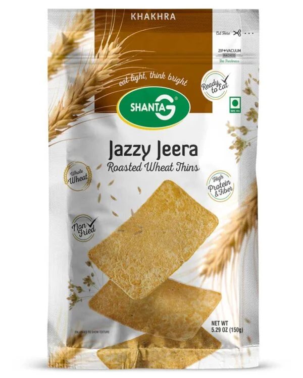 Jazzy Jeera Khakhra Wheat Thins - Roasted