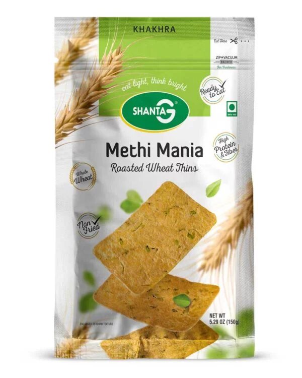 Methi Mania Khakhra Wheat Thins - Roasted